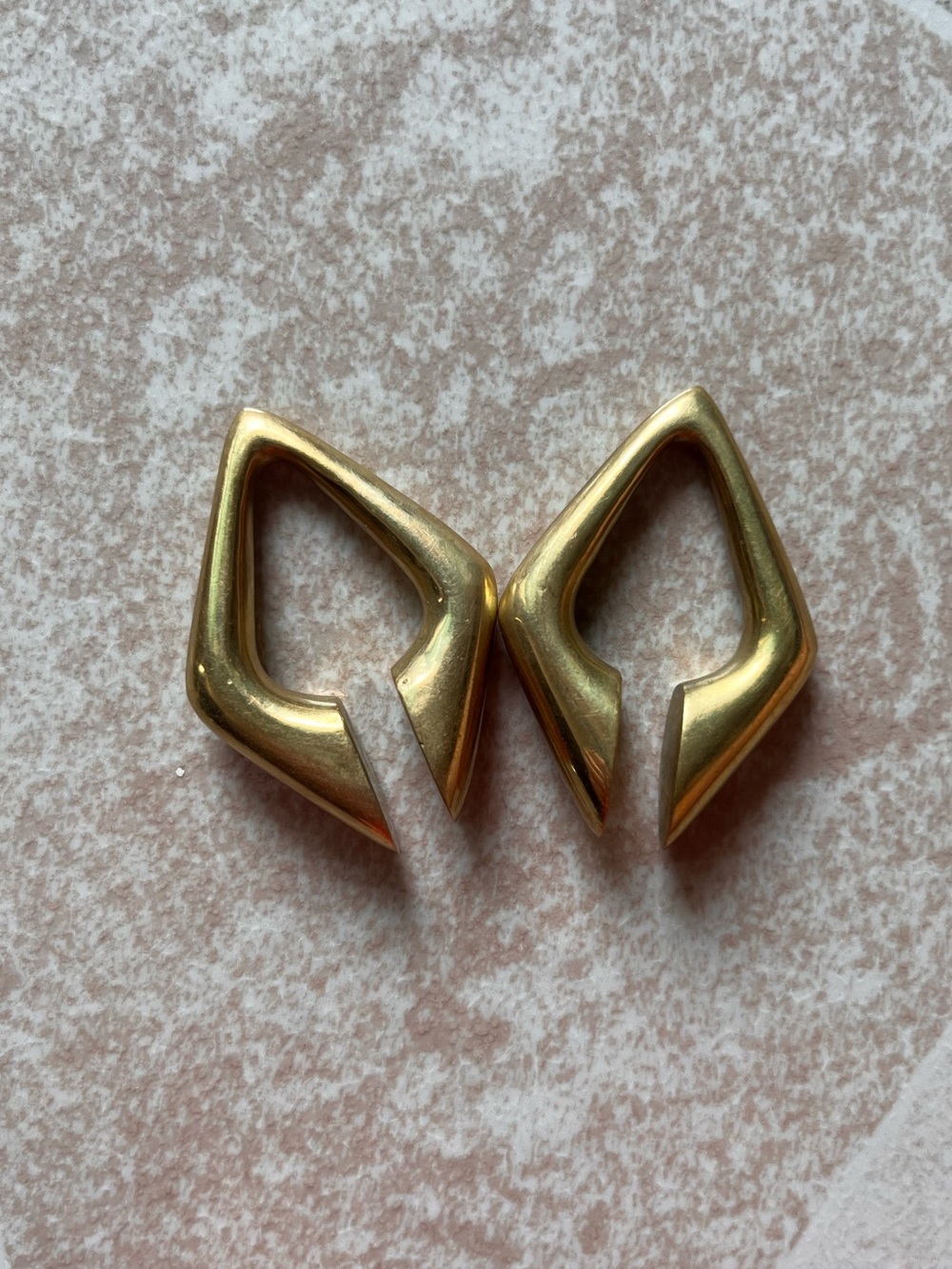 Brass Diamond Ear Weights